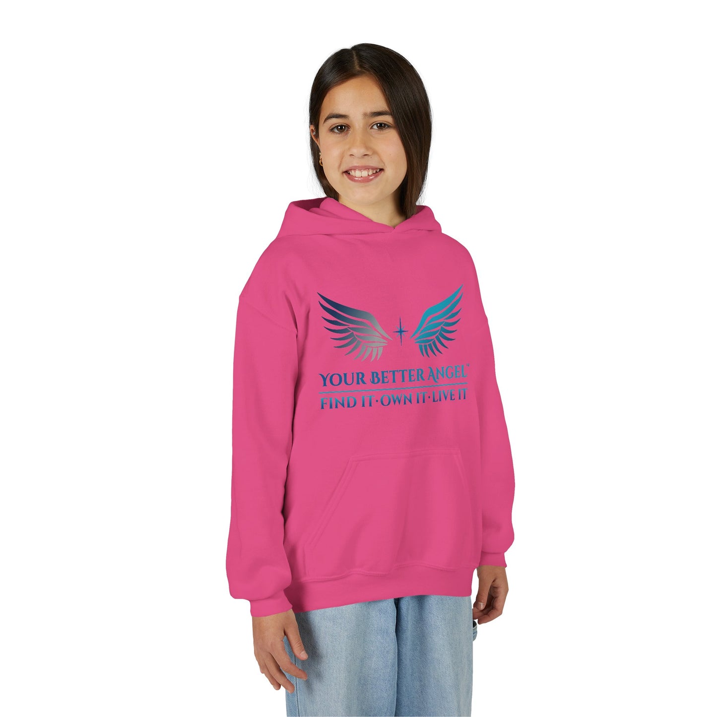 Youth Hoodie | Wings with Name and Tagline | Unisex | Your Better Angel