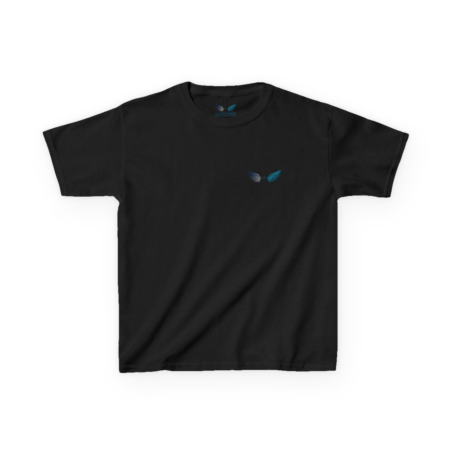 Youth Tee | Logo on Top Right +  Wings w/ Tagline on Back | Your Better Angel