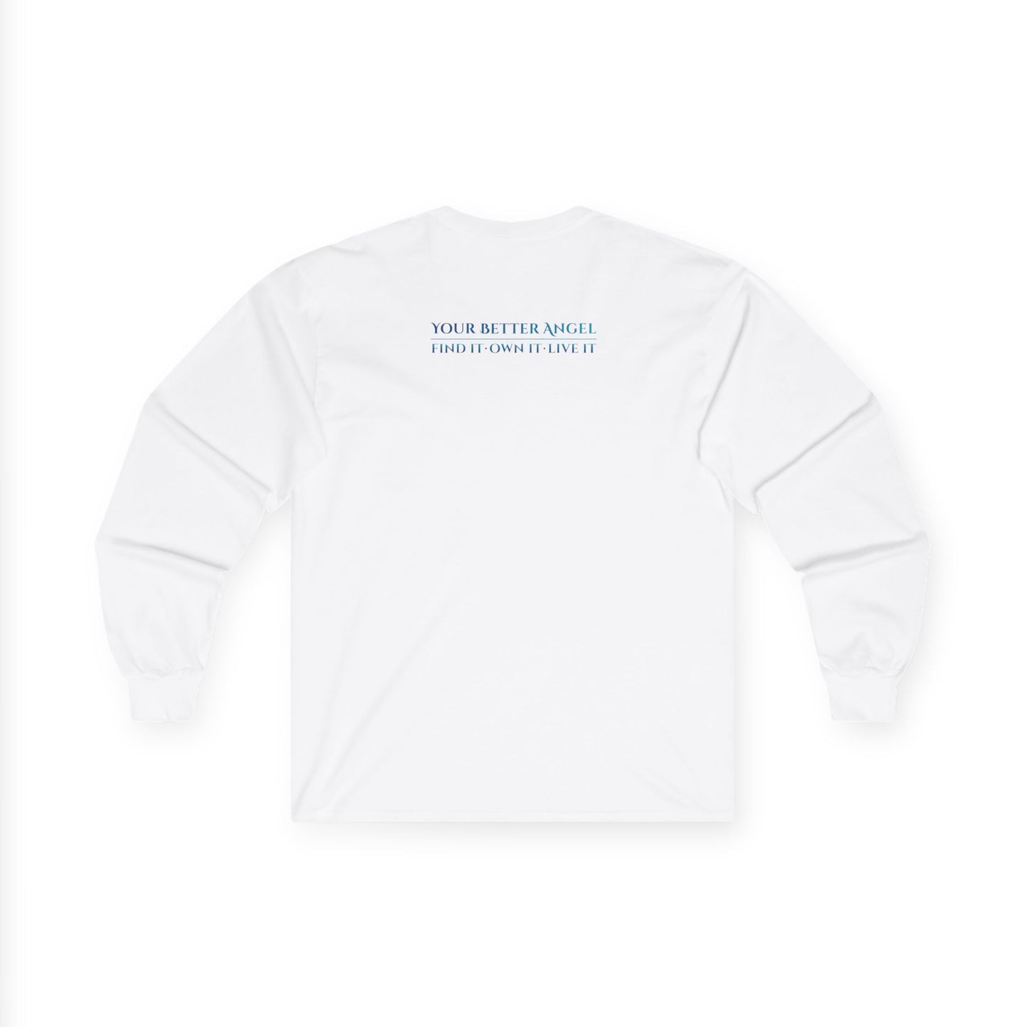 Long Sleeve Tee | Wings on Front, Name and Tagline on Back | Unisex | Your Better Angel