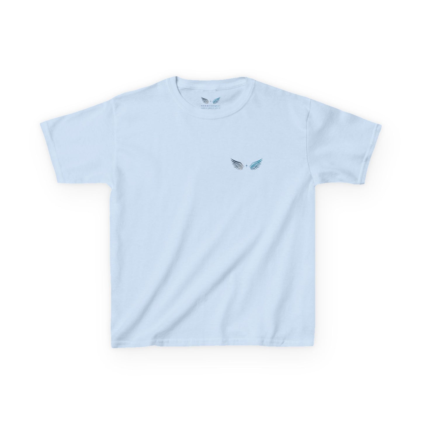 Youth Tee | Logo on Top Right +  Wings w/ Tagline on Back | Your Better Angel
