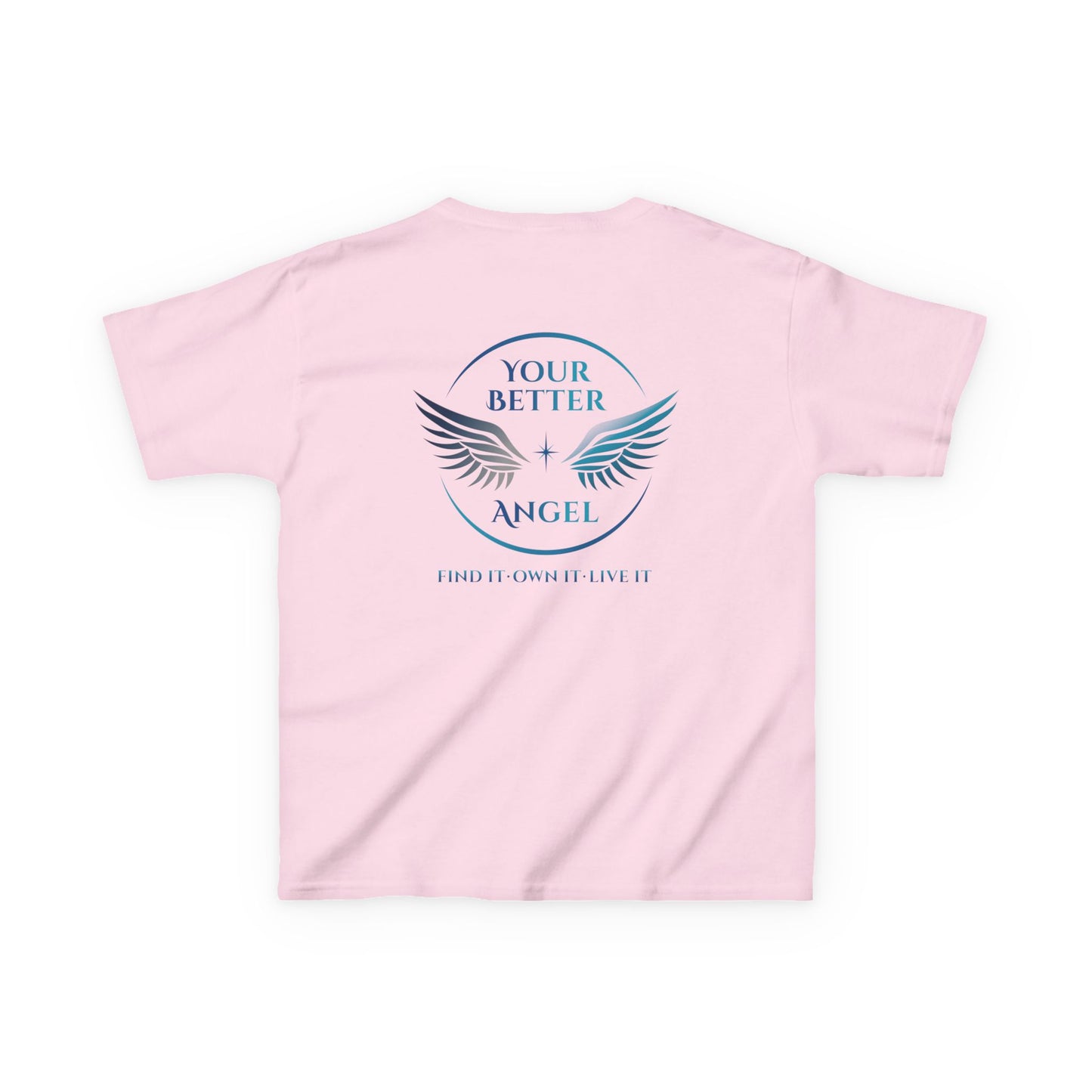 Youth Tee | Logo on Top Right +  Wings w/ Tagline on Back | Your Better Angel