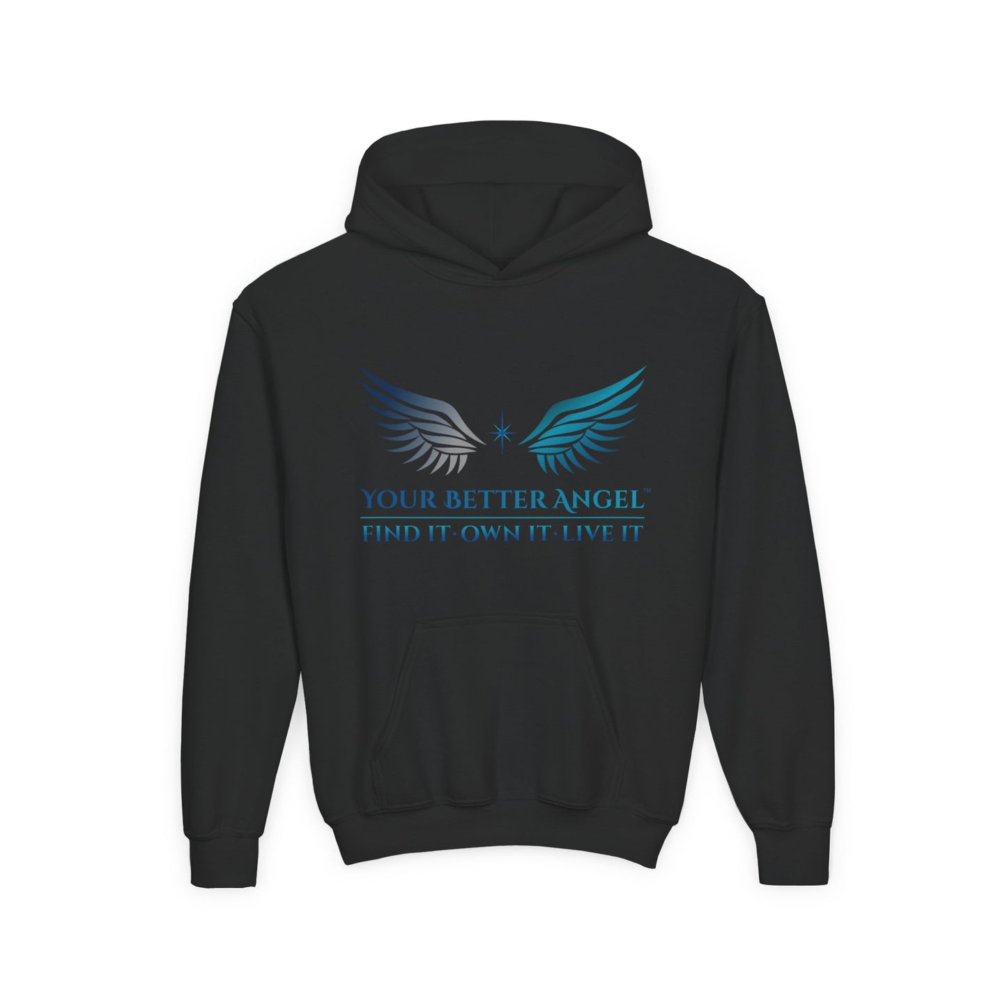Youth Hoodie | Wings with Name and Tagline | Unisex | Your Better Angel