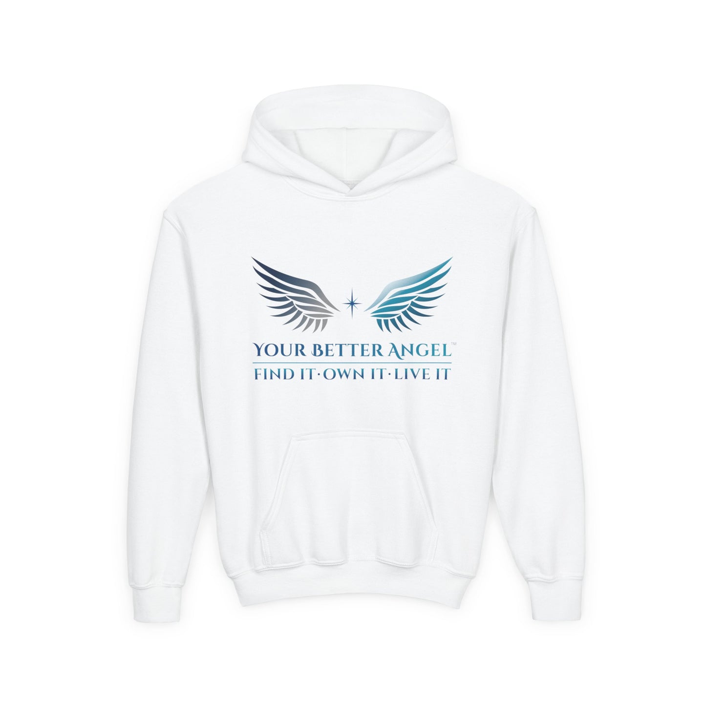 Youth Hoodie | Wings with Name and Tagline | Unisex | Your Better Angel