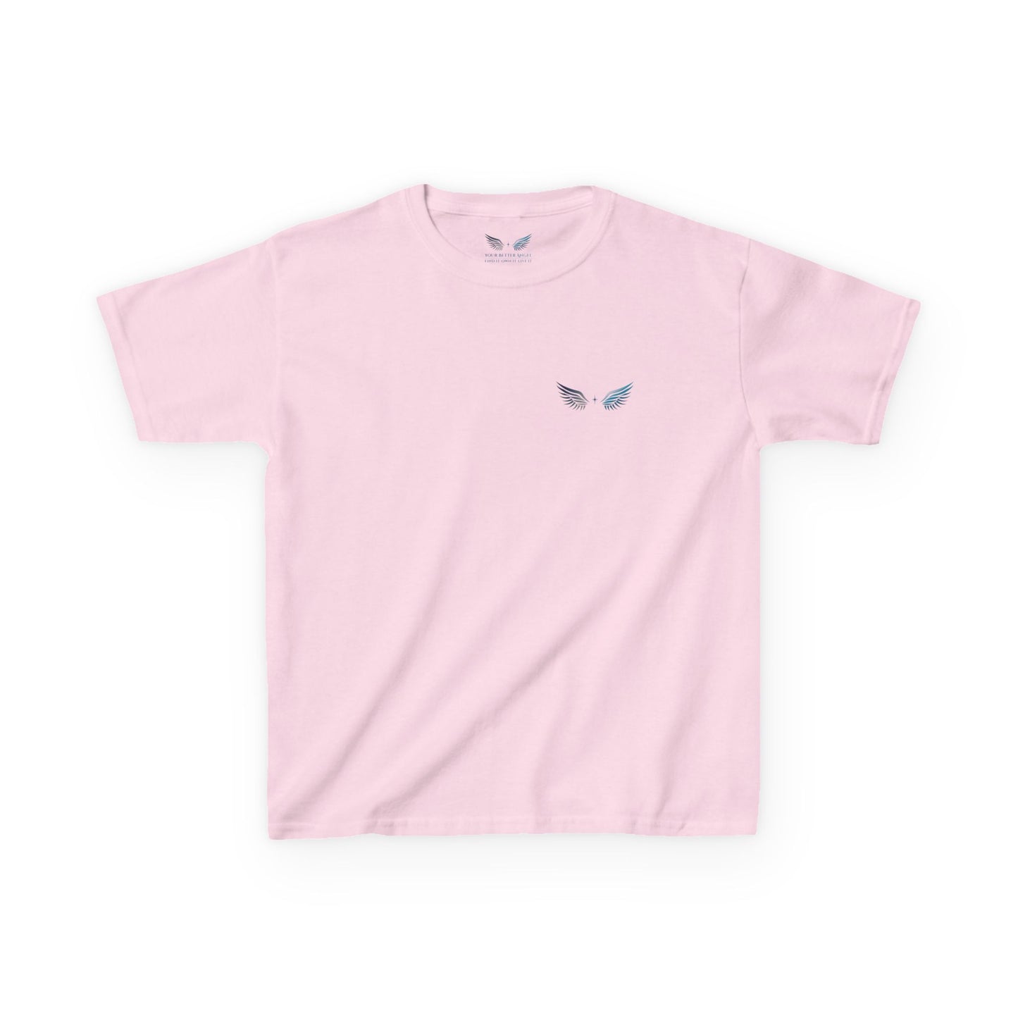 Youth Tee | Logo on Top Right +  Wings w/ Tagline on Back | Your Better Angel