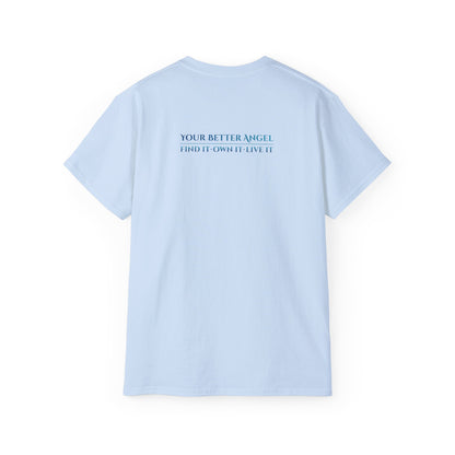 Short Sleeve Tee | Angel Wings on Front + Name/Tagline on Back | Unisex | Your Better Angel