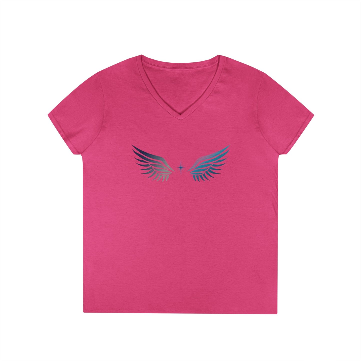 V-neck Short Sleeve Tee | Wing on Front + Name & Tagline on Back | Your Better Angel