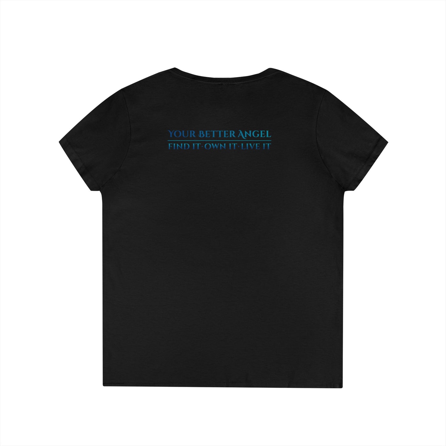 V-neck Short Sleeve Tee | Wing on Front + Name & Tagline on Back | Your Better Angel