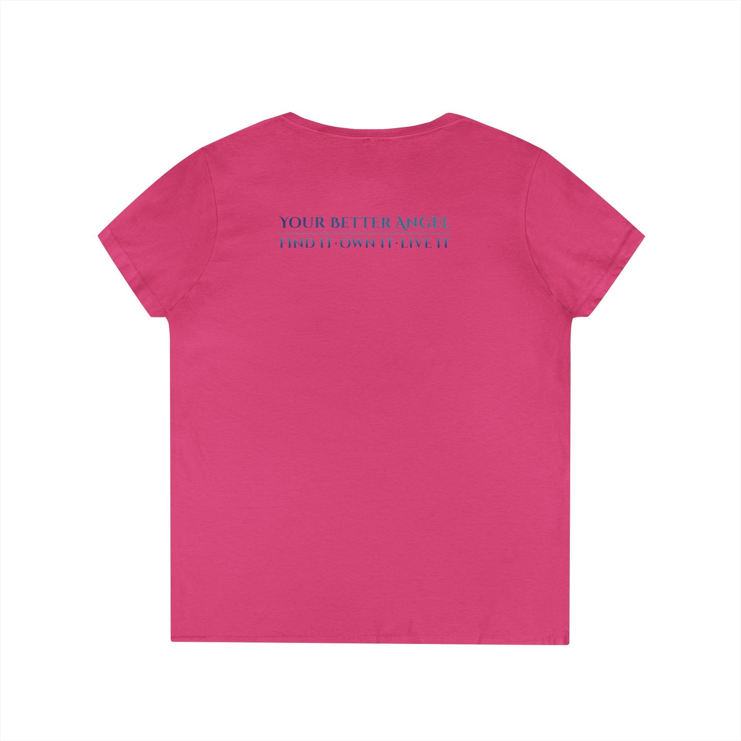 V-neck Short Sleeve Tee | Wing on Front + Name & Tagline on Back | Your Better Angel