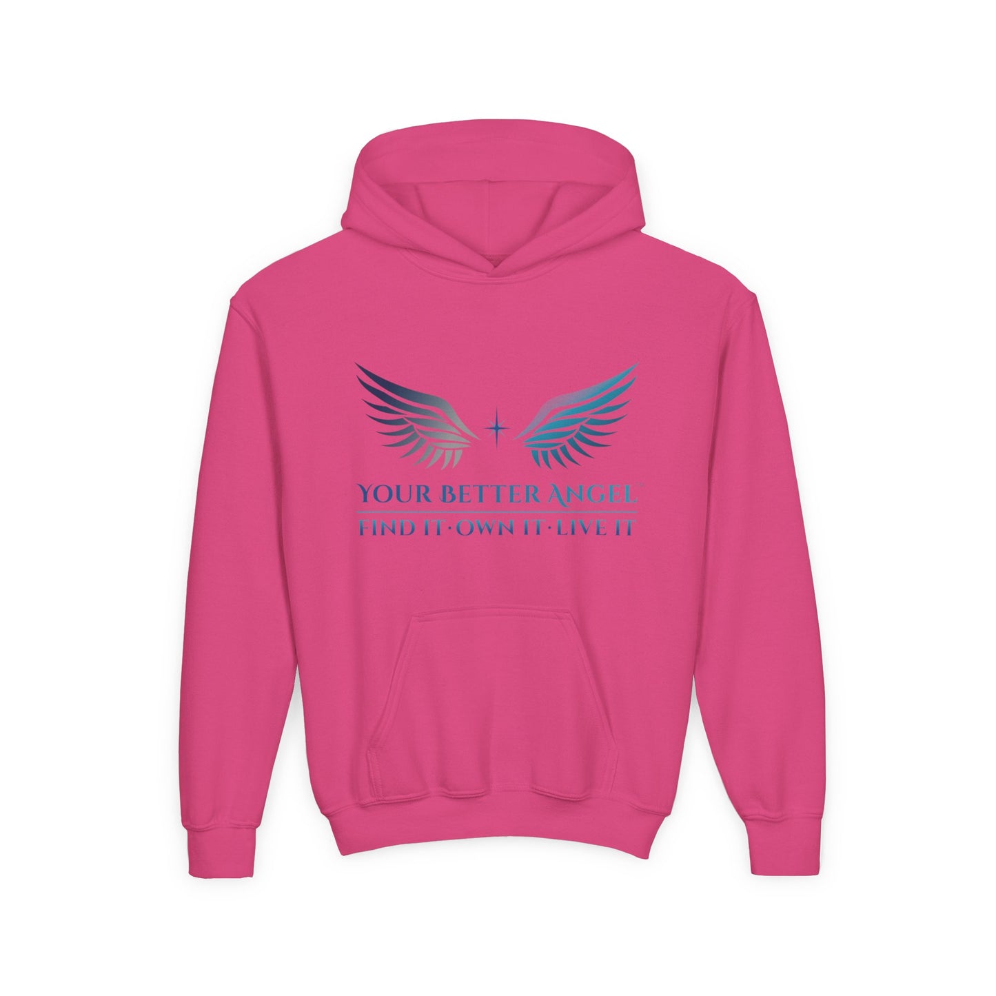 Youth Hoodie | Wings with Name and Tagline | Unisex | Your Better Angel