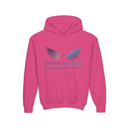 Youth Hoodie | Wings with Name and Tagline | Unisex | Your Better Angel
