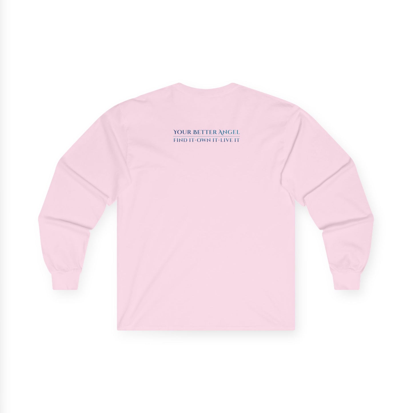 Long Sleeve Tee | Wings on Front, Name and Tagline on Back | Unisex | Your Better Angel