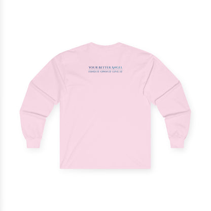 Long Sleeve Tee | Wings on Front, Name and Tagline on Back | Unisex | Your Better Angel