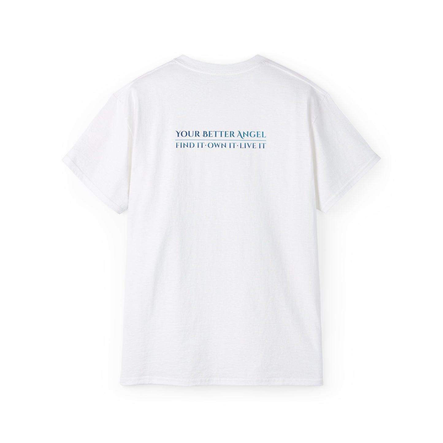 Short Sleeve Tee | Angel Wings on Front + Name/Tagline on Back | Unisex | Your Better Angel