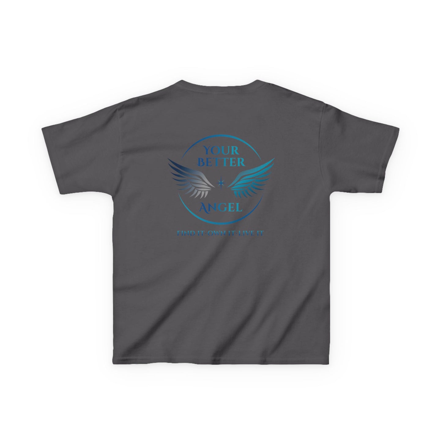 Youth Tee | Logo on Top Right +  Wings w/ Tagline on Back | Your Better Angel