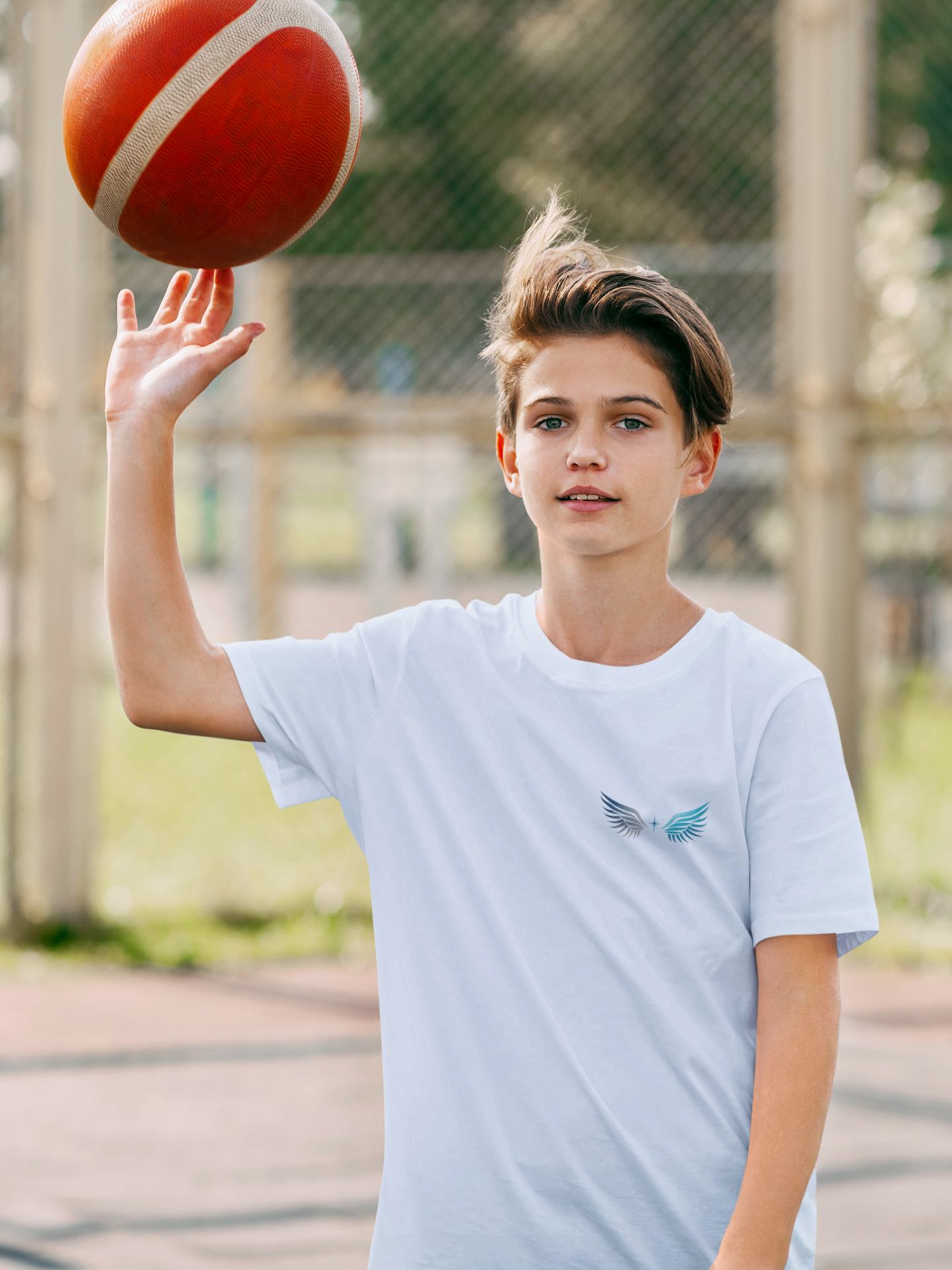 Youth Tee | Logo on Top Right +  Wings w/ Tagline on Back | Your Better Angel