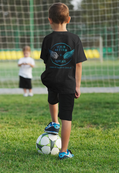 Youth Tee | Logo on Top Right +  Wings w/ Tagline on Back | Your Better Angel