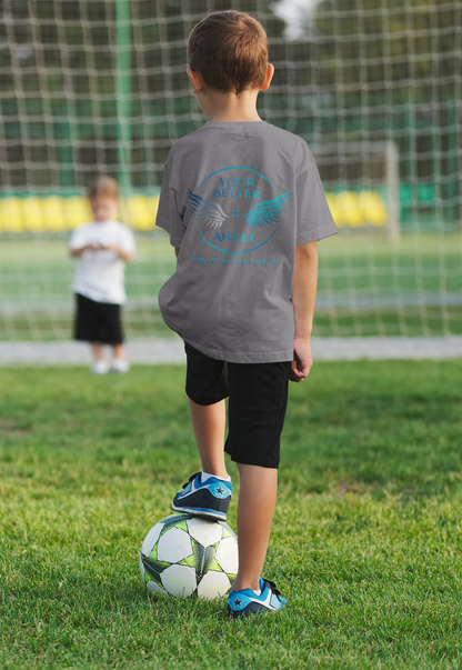 Youth Tee | Logo on Top Right +  Wings w/ Tagline on Back | Your Better Angel