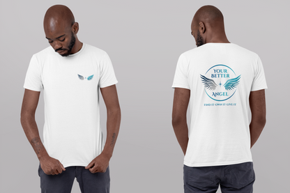 Short Sleeve Tee | Logo Top Right on Front + Circle Logo on Back |  Unisex | Your Better Angel