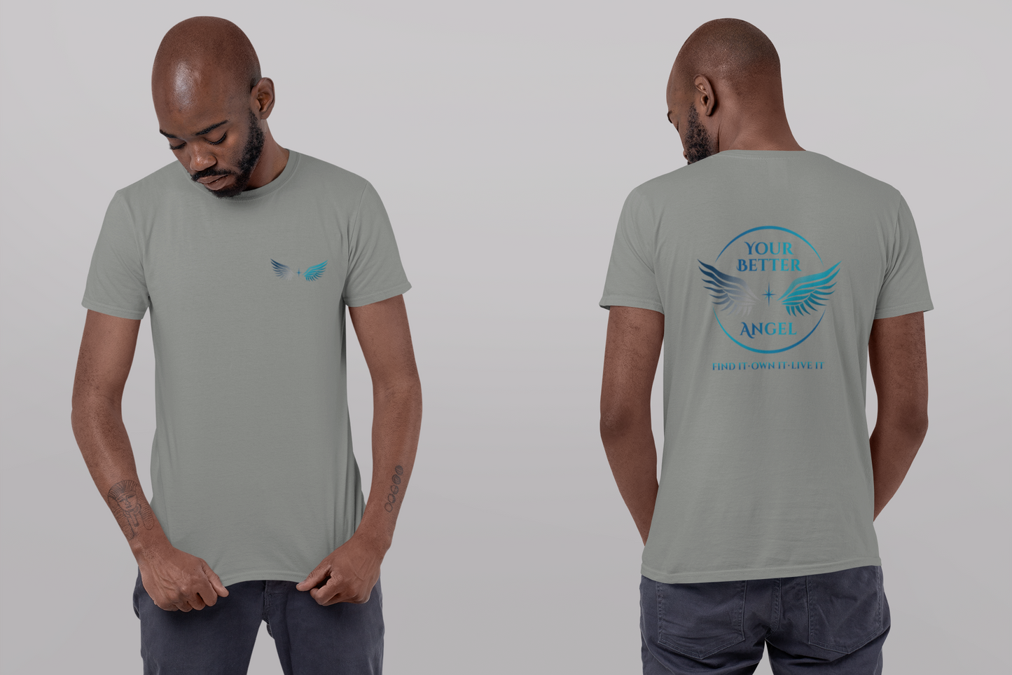 Short Sleeve Tee | Logo Top Right on Front + Circle Logo on Back |  Unisex | Your Better Angel