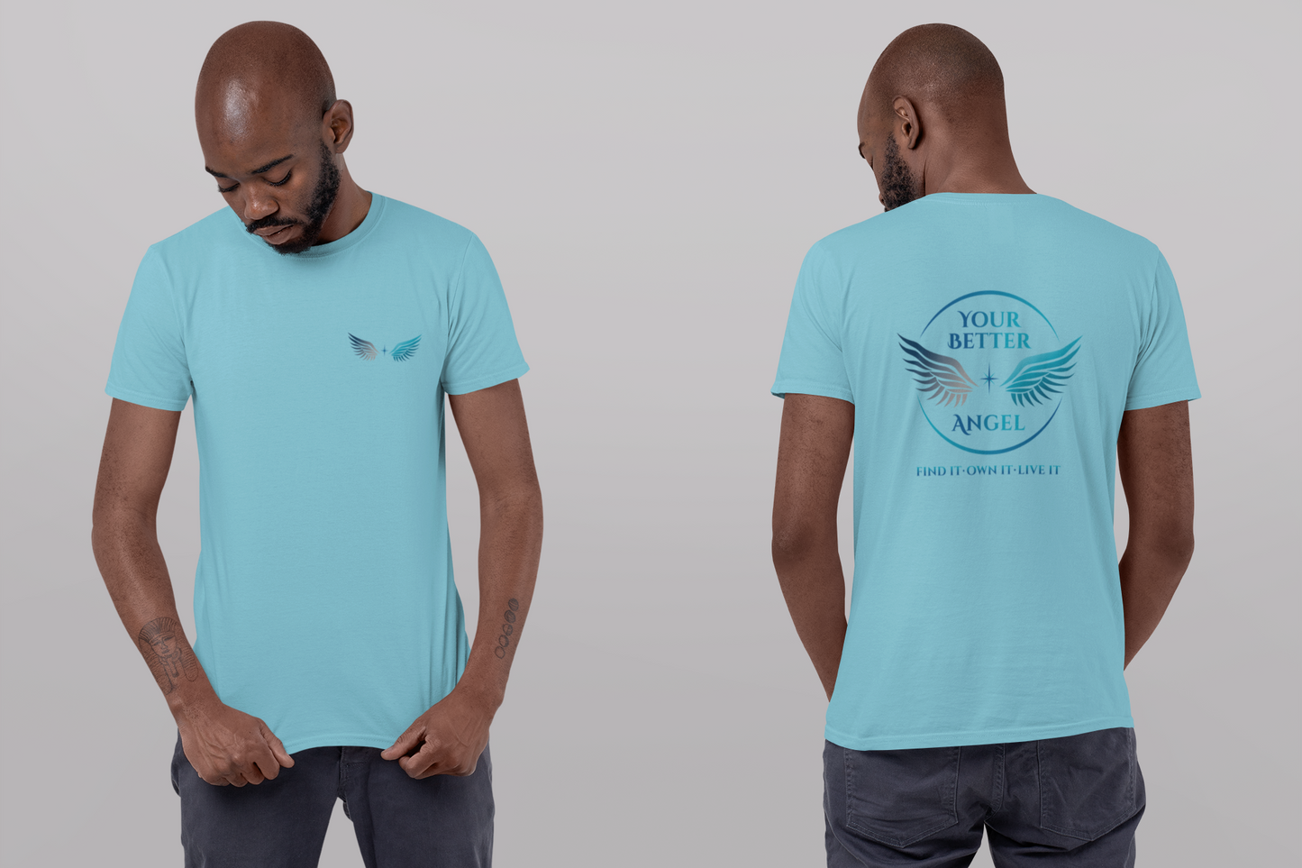 Short Sleeve Tee | Logo Top Right on Front + Circle Logo on Back |  Unisex | Your Better Angel