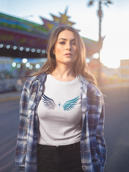 Short Sleeve Tee | Angel Wings on Front + Name/Tagline on Back | Unisex | Your Better Angel
