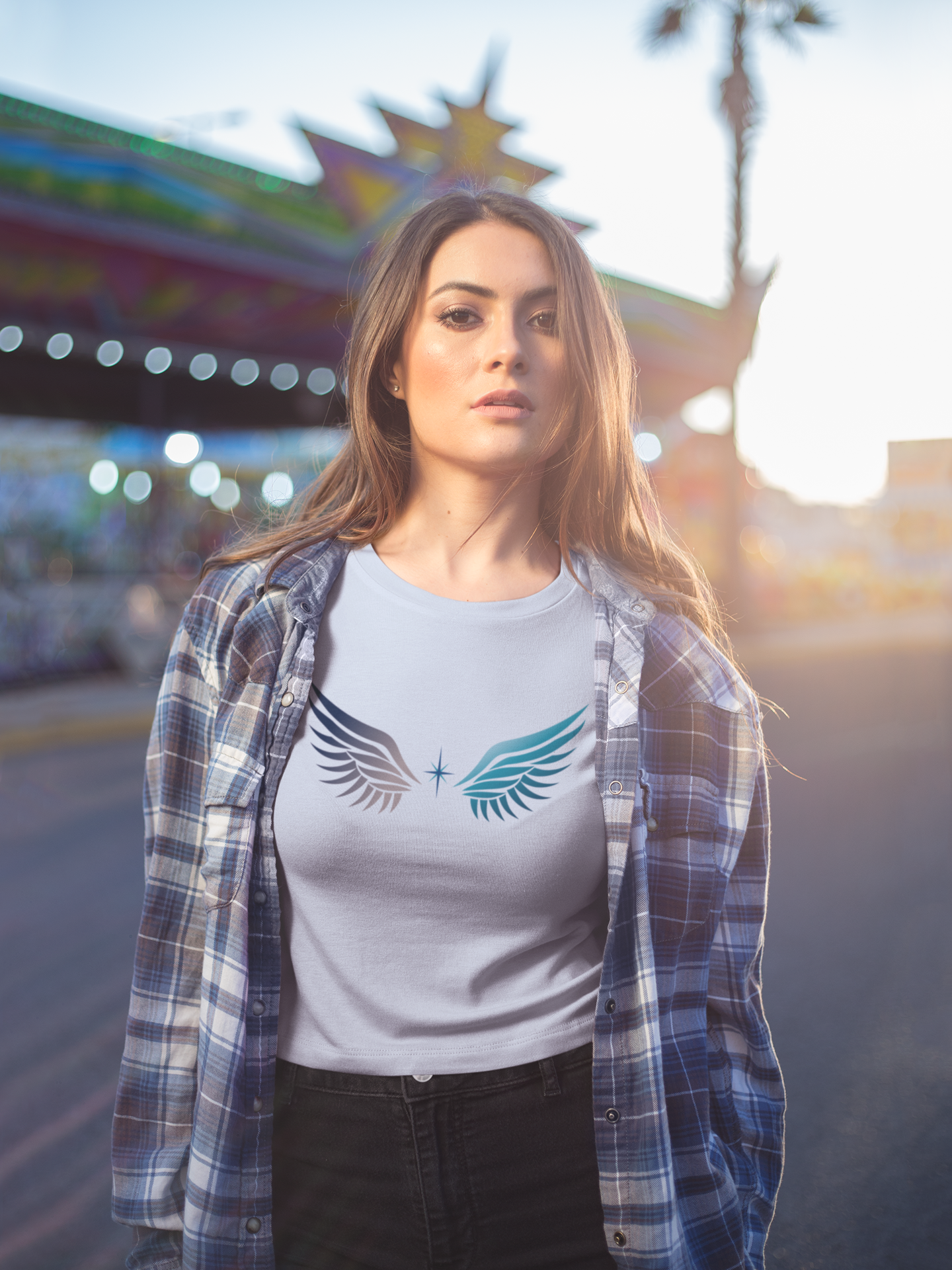 Short Sleeve Tee | Angel Wings on Front + Name/Tagline on Back | Unisex | Your Better Angel