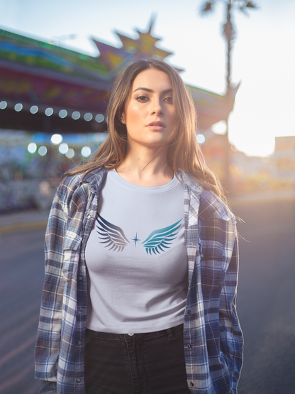 Short Sleeve Tee | Angel Wings on Front + Name/Tagline on Back | Unisex | Your Better Angel