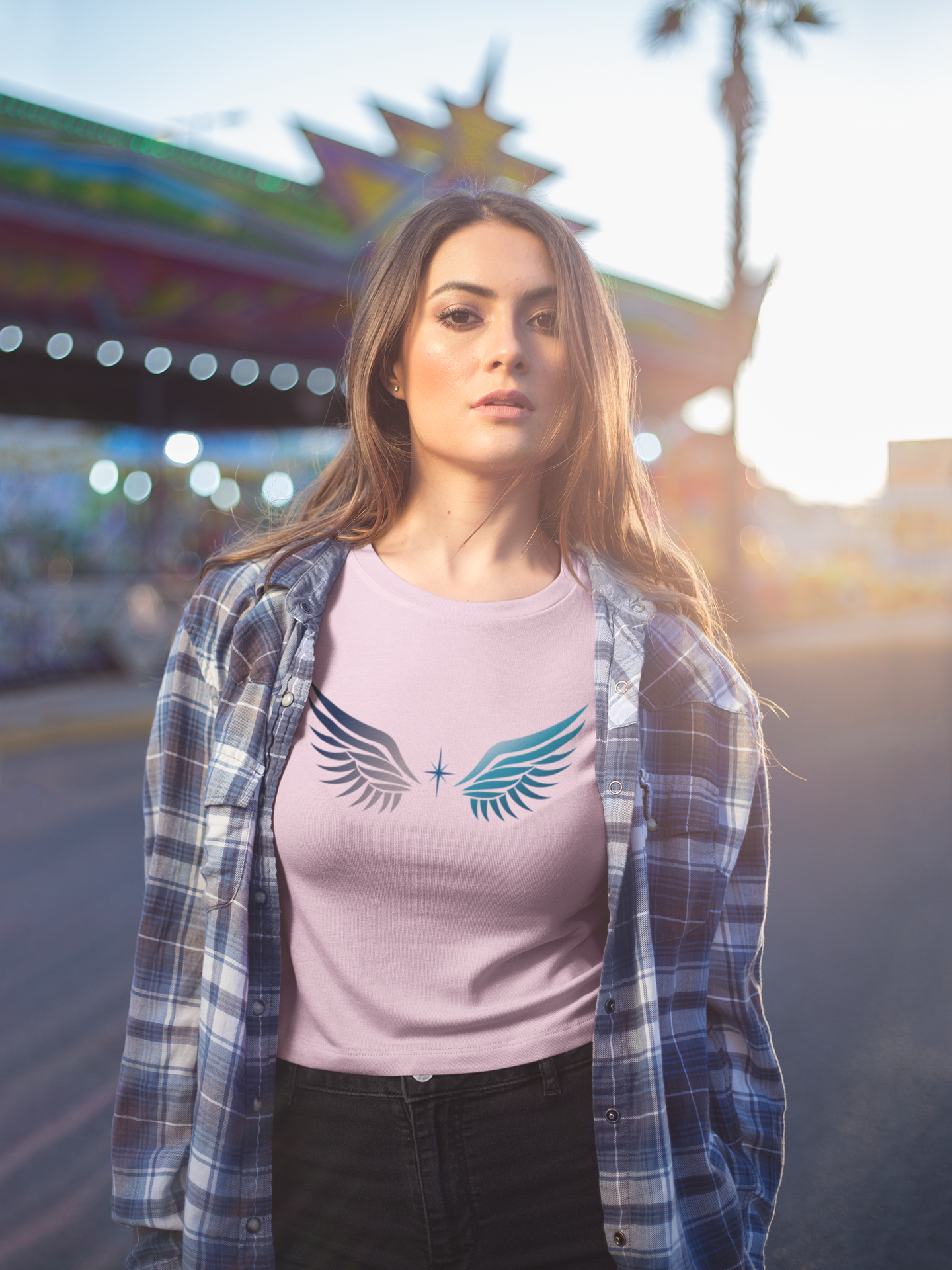 Short Sleeve Tee | Angel Wings on Front + Name/Tagline on Back | Unisex | Your Better Angel