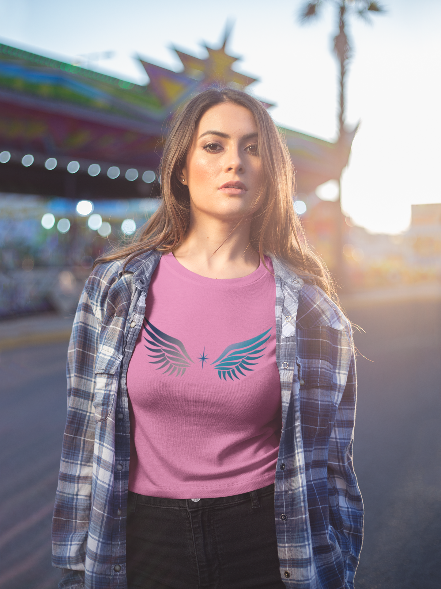 Short Sleeve Tee | Angel Wings on Front + Name/Tagline on Back | Unisex | Your Better Angel