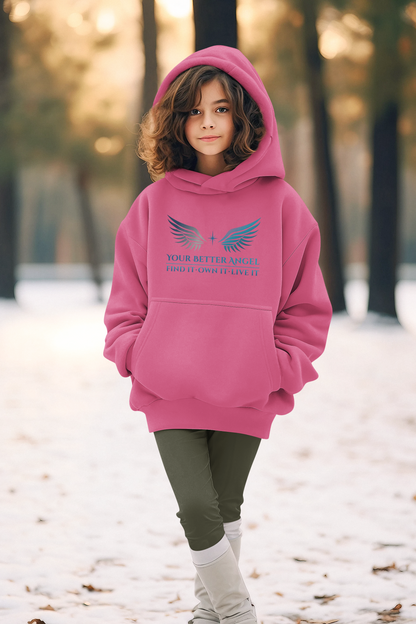 Youth Hoodie | Wings with Name and Tagline | Unisex | Your Better Angel