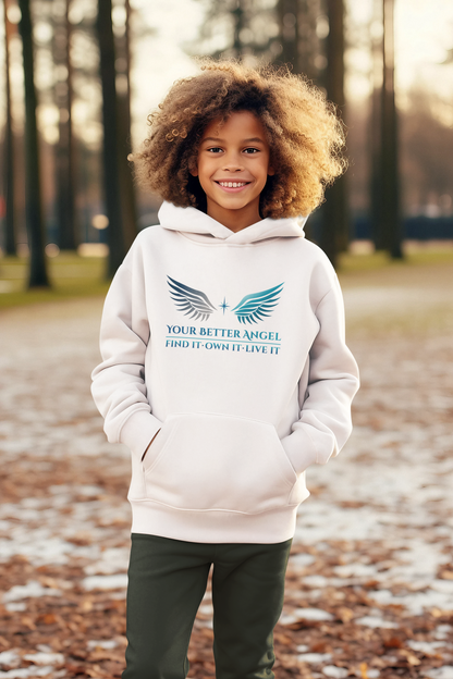 Youth Hoodie | Wings with Name and Tagline | Unisex | Your Better Angel