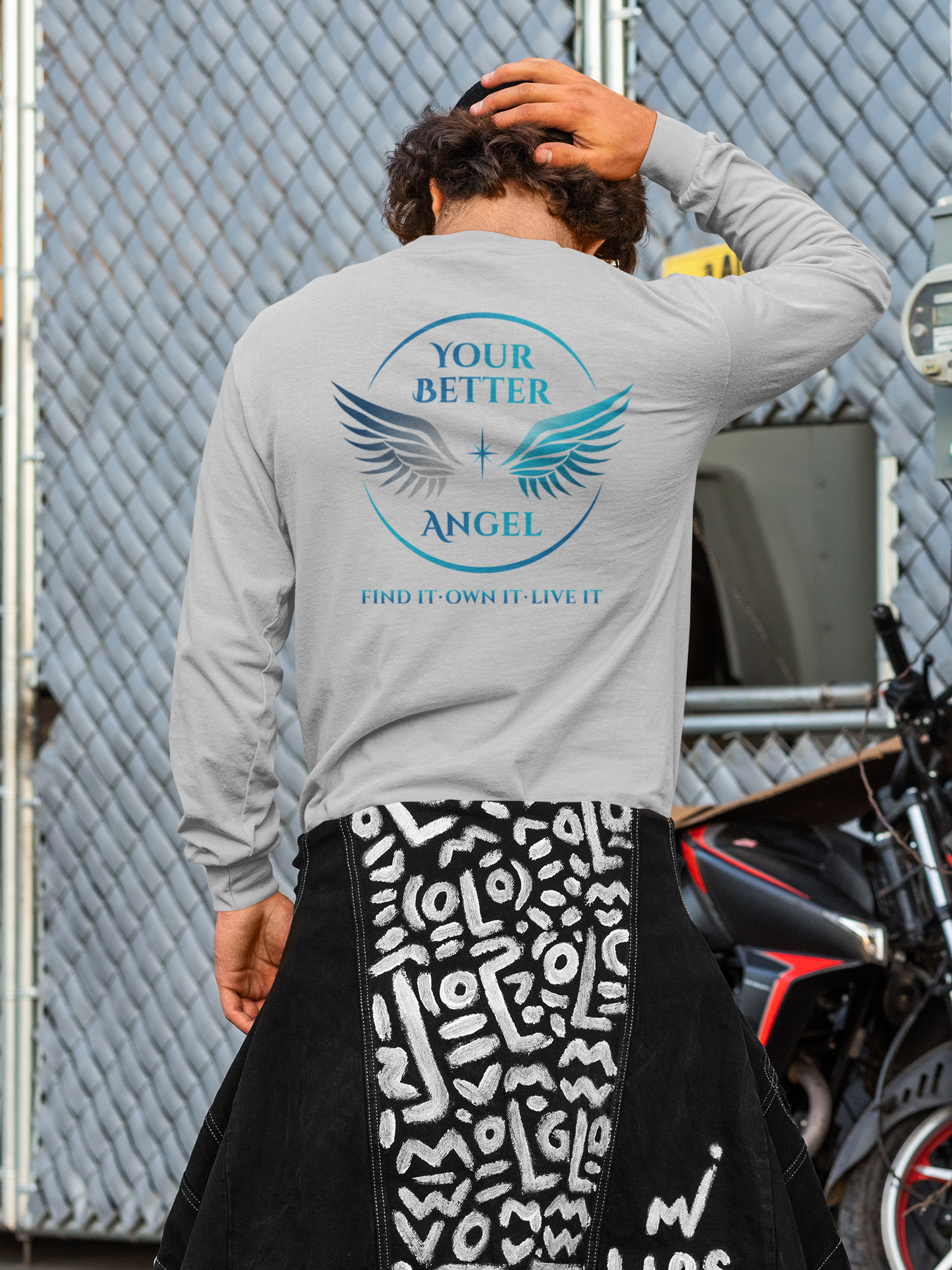 Long Sleeve Tee | Front Logo Top Right - Circle Logo on Back | Unisex | Your Better Angel