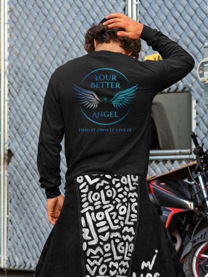 Long Sleeve Tee | Front Logo Top Right - Circle Logo on Back | Unisex | Your Better Angel