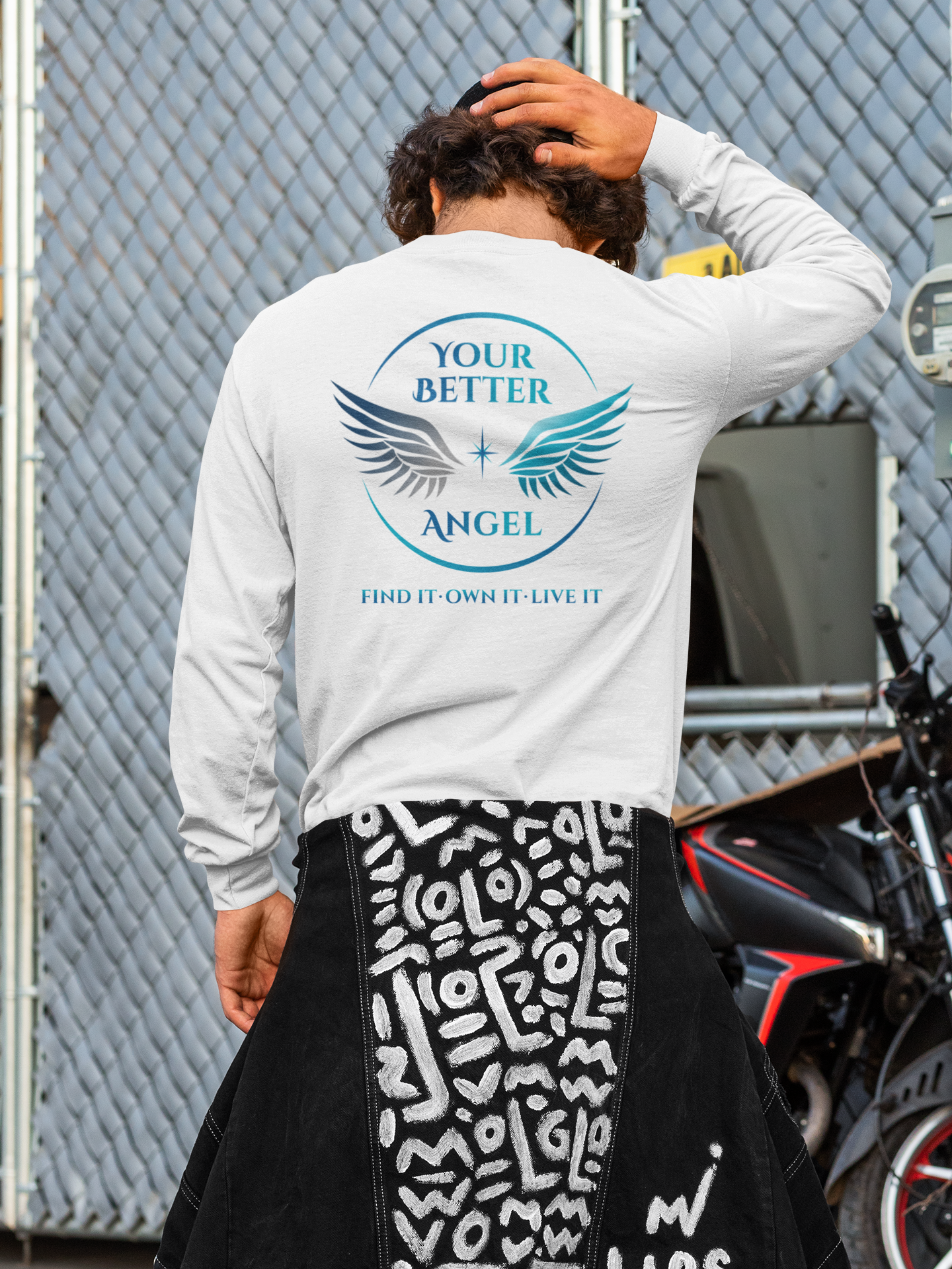 Long Sleeve Tee | Front Logo Top Right - Circle Logo on Back | Unisex | Your Better Angel