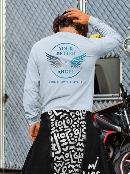Long Sleeve Tee | Front Logo Top Right - Circle Logo on Back | Unisex | Your Better Angel
