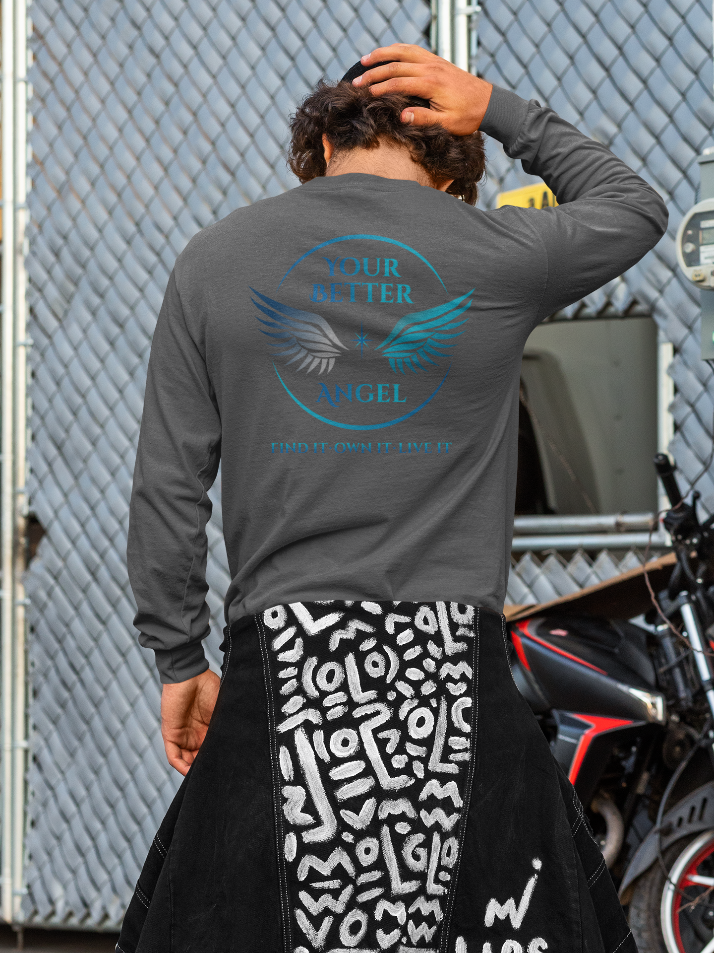 Long Sleeve Tee | Front Logo Top Right - Circle Logo on Back | Unisex | Your Better Angel