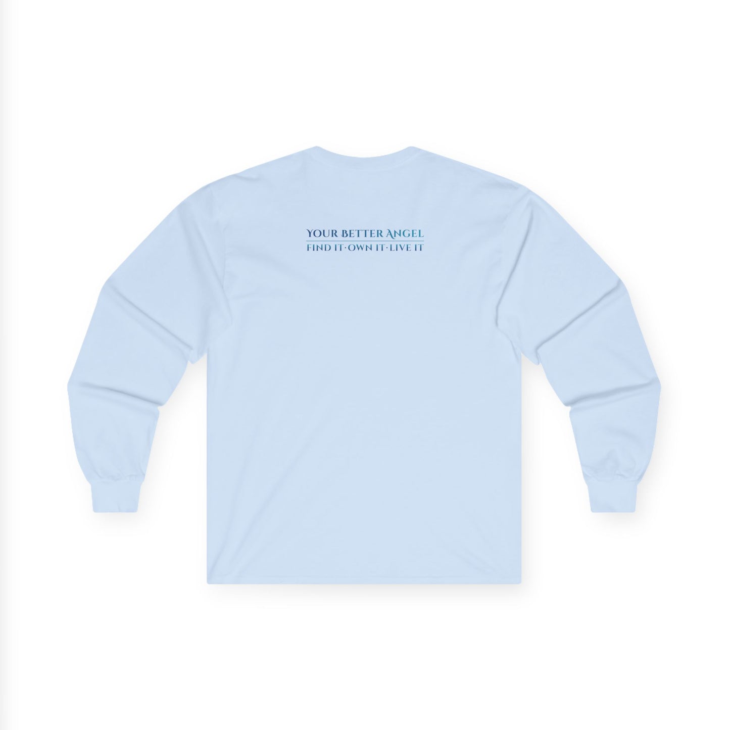 Long Sleeve Tee | Wings on Front, Name and Tagline on Back | Unisex | Your Better Angel