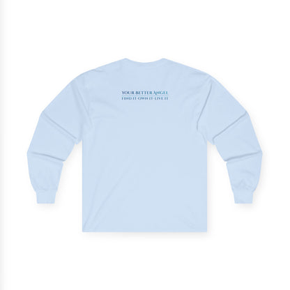 Long Sleeve Tee | Wings on Front, Name and Tagline on Back | Unisex | Your Better Angel