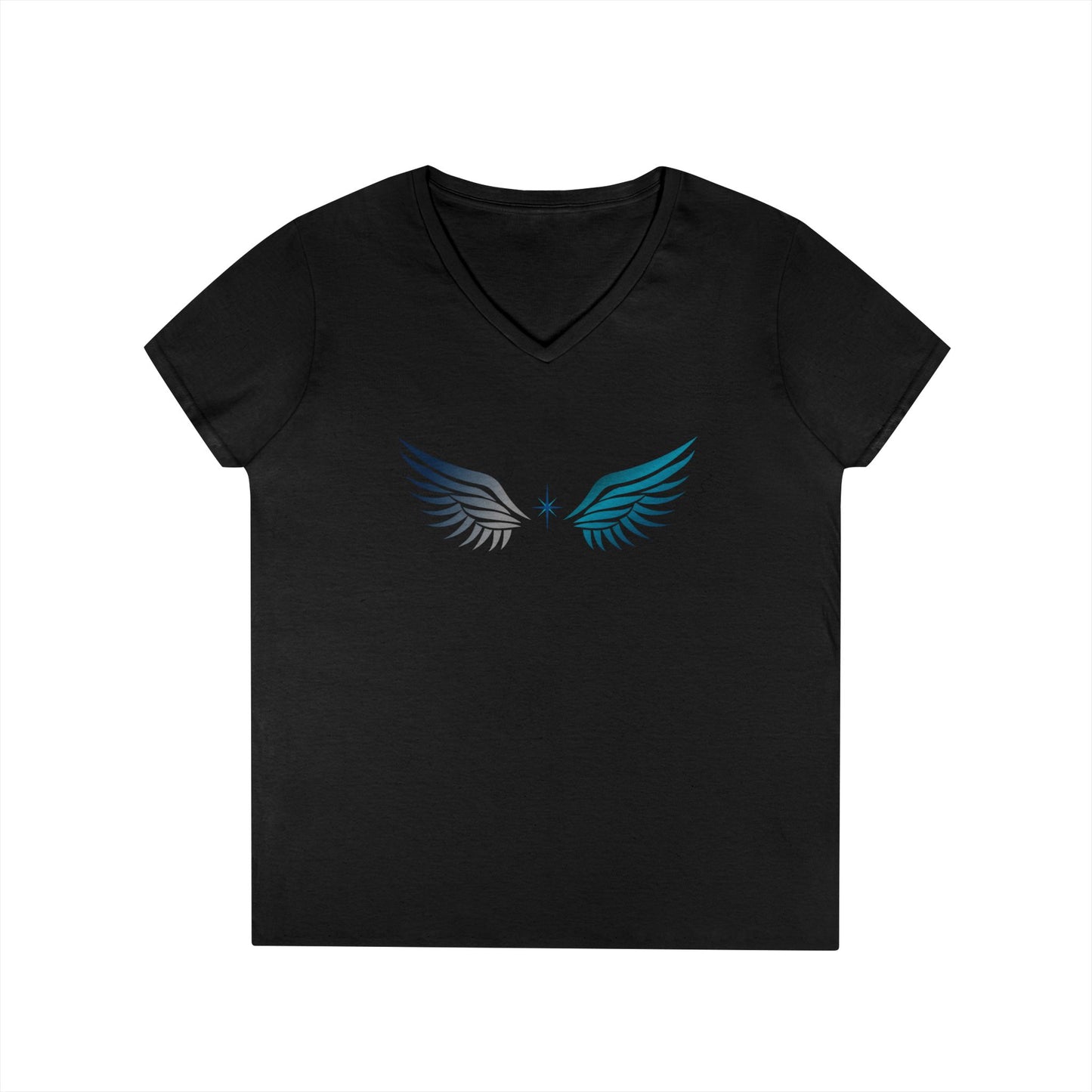 V-neck Short Sleeve Tee | Wing on Front + Name & Tagline on Back | Your Better Angel