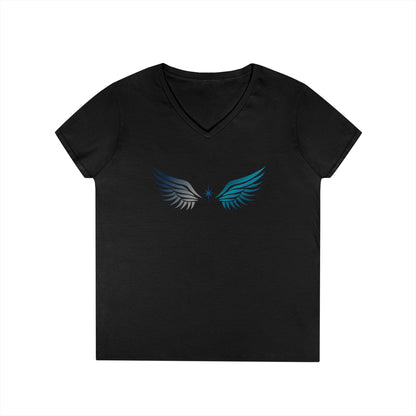 V-neck Short Sleeve Tee | Wing on Front + Name & Tagline on Back | Your Better Angel