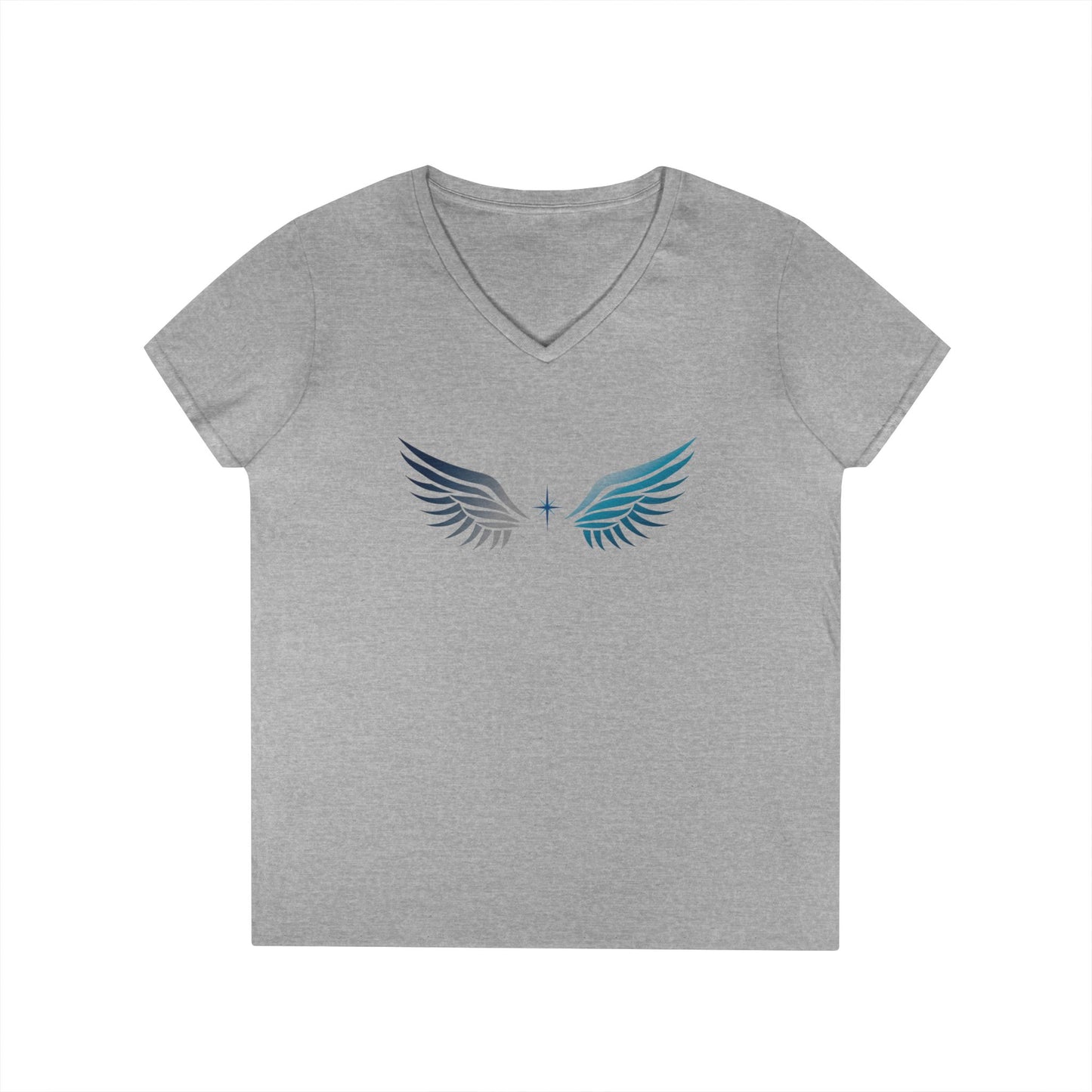 V-neck Short Sleeve Tee | Wing on Front + Name & Tagline on Back | Your Better Angel