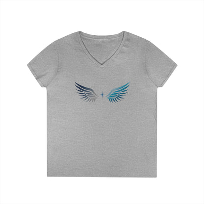 V-neck Short Sleeve Tee | Wing on Front + Name & Tagline on Back | Your Better Angel