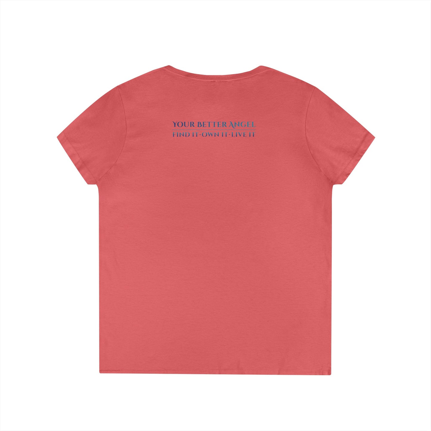 V-neck Short Sleeve Tee | Wing on Front + Name & Tagline on Back | Your Better Angel