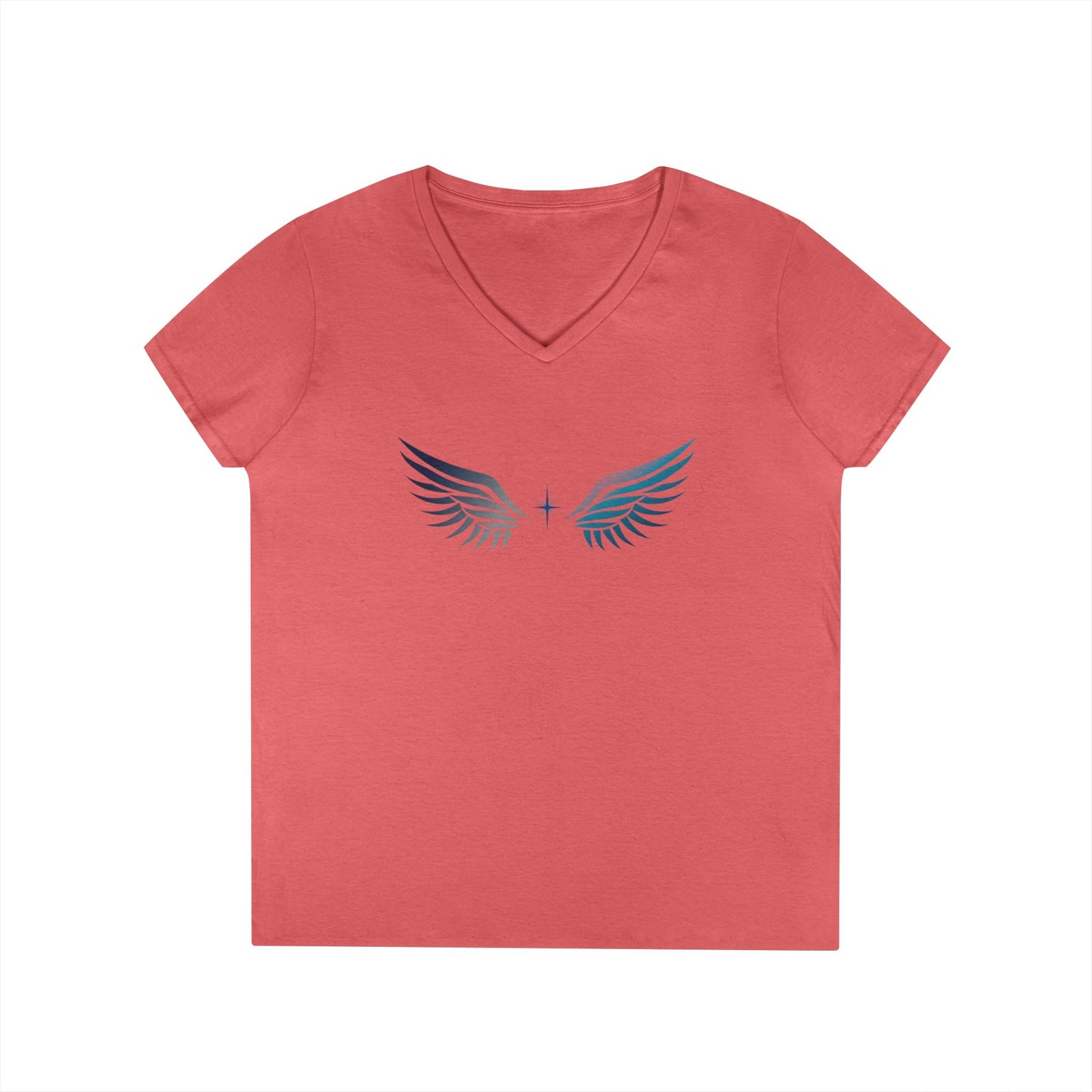 V-neck Short Sleeve Tee | Wing on Front + Name & Tagline on Back | Your Better Angel