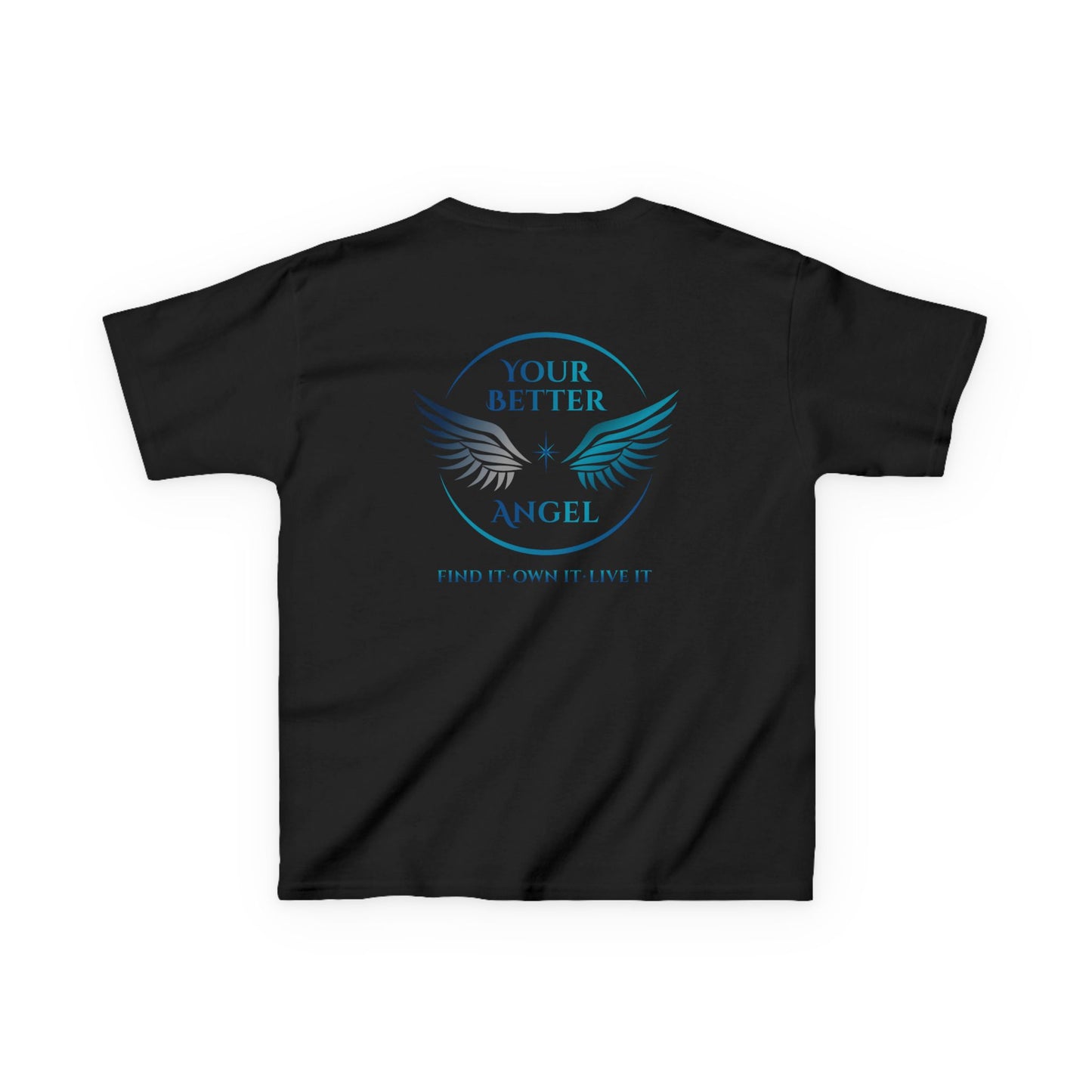 Youth Tee | Logo on Top Right +  Wings w/ Tagline on Back | Your Better Angel
