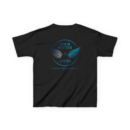 Youth Tee | Logo on Top Right +  Wings w/ Tagline on Back | Your Better Angel