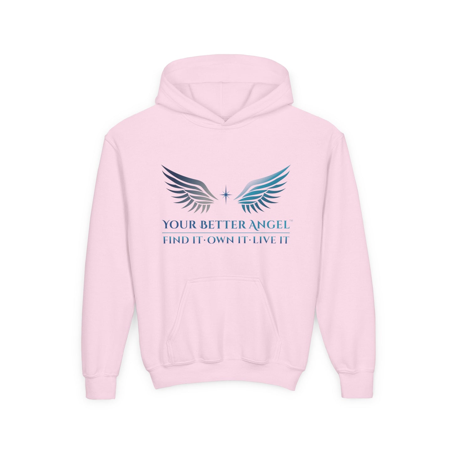 Youth Hoodie | Wings with Name and Tagline | Unisex | Your Better Angel