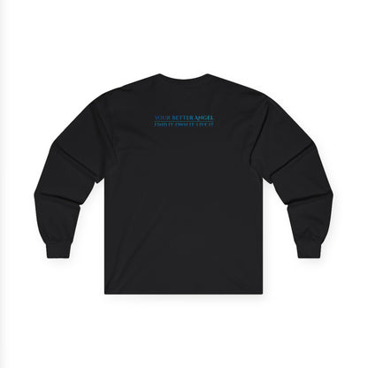 Long Sleeve Tee | Wings on Front, Name and Tagline on Back | Unisex | Your Better Angel