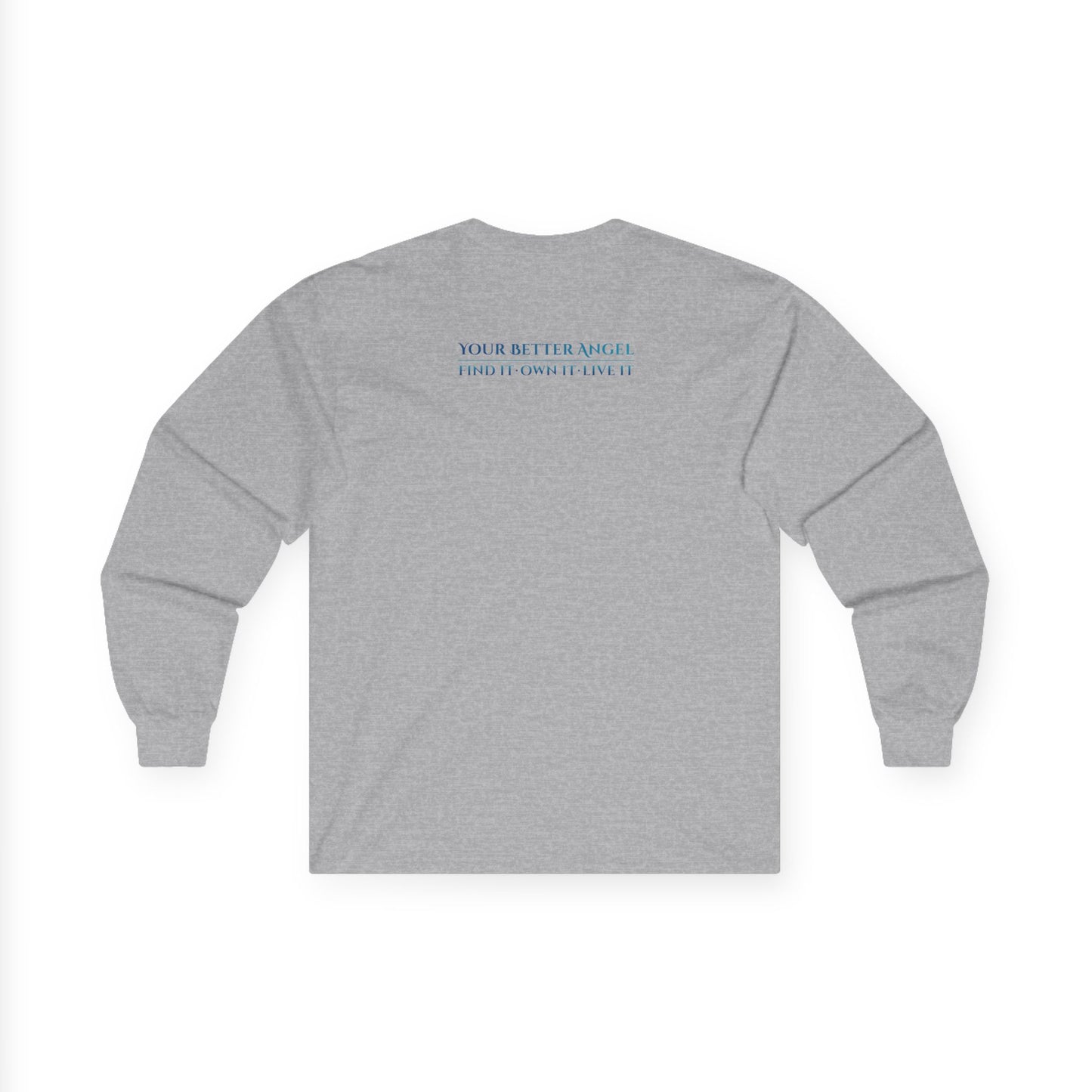 Long Sleeve Tee | Wings on Front, Name and Tagline on Back | Unisex | Your Better Angel
